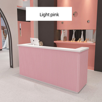 Comptoir de réception de luxe en bois rose, comptoir de réception, bureau de réception, petit, moderne, nouvelle collection
