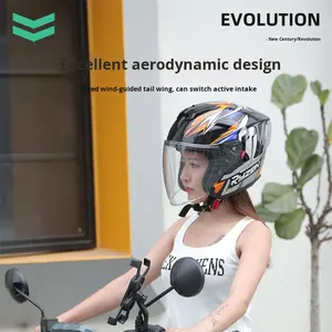 3C Certificado R05 Medio casco grande para hombres Mujeres Equipo de seguridad de espuma ABS universal para motocicletas Vehículos eléctricos Todas las estaciones - Product Image 4