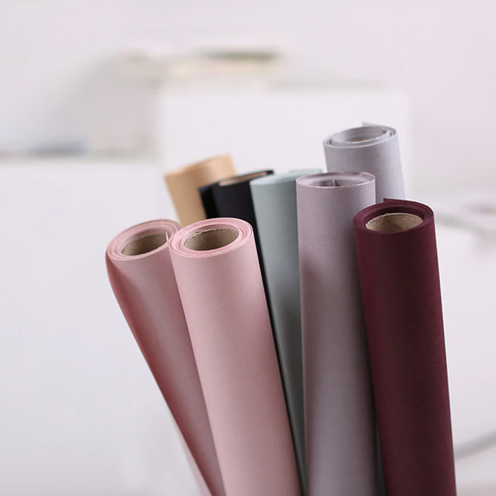 OEM Custom Luxury Eco Brown Kraft Paper Jumbo Roll 100% Virgin Pulp Recycled Printed for Candy Christmas Gift Wrapping