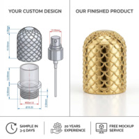 Conception personnalisée OEM&ODM, couvercle de flacon de parfum en alliage de zinc magnétique, étiquette privée