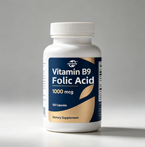 แคปซูลกรดโฟลิก 1000mcg วิตามินบี9 อาหารเสริมโฟเลตสำหรับสตรีมีครรภ์ อาหารเสริมบำรุงก่อนคลอด - Product Image 1