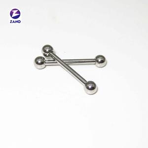 Pendiente de barra para lengua y cartílago de acero inoxidable quirúrgico 316 chapado en oro, con rosca externa, clásico infantil, regalo de boda - Product Image 4