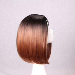 Tóc Giả Tổng Hợp Thẳng Nhiệt Độ Cao Với <span class=keywords><strong>Bangs</strong></span> Tóc Giả Ngắn <span class=keywords><strong>Bob</strong></span> Tóc Giả Chịu Nhiệt Cosplay Tóc Giả Ombre Cho Phụ Nữ - Product Image 4