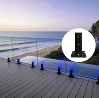 DETECH Pince de fixation moderne en acier inoxydable pour garde-corps en verre, idéale pour portes vitrées d'hôtels, terrasses et systèmes de balustrades de balcon