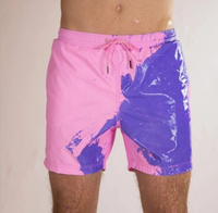 Bañador de verano 2023 para hombre, pantalones de playa que cambian de Color sensibles a la temperatura con estampado de leopardo, traje de baño que cambia de Color