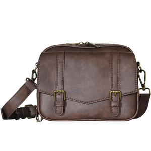 Bolsos de Mensajero, Bolso Bandolera de Cuero con Correas Ajustables, Bolso Cruzado de Cuero para Hombre, Trabajo, Negocios, Casual, OEM/ODM - Product Image 1