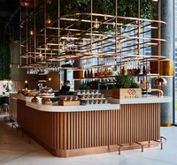 Surface solide personnalisée moderne café-bar Design d'intérieur Restaurant comptoir de bar hôtel meubles commerciaux comptoir de bar