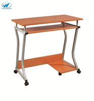 Table d'étude pour enfants en panneau de particules style classique, ignifuge, couleur cerisier, avec roulettes, bureau d'ordinateur - Vente en gros usine