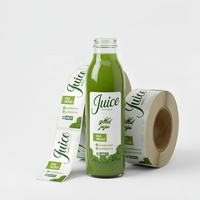 Étiquette autocollante imperméable pour bouteille de jus, autocollant personnalisé pour bouteille de jus, autocollant imperméable pour bouteille de jus de mangue et d'orange
