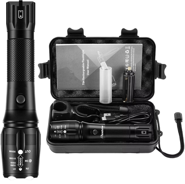 Hot Sale Multifunctional High Lumens T6 LED Torch Light White Aluminum Rechargeable Tactical Flashlight IP65 Lantern Linterna