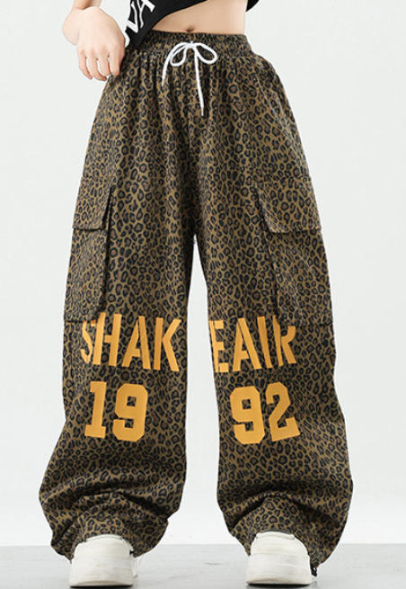 438 leopard print camouflage trousers