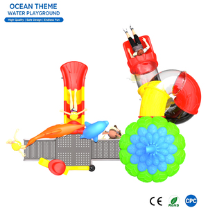 Équipement de jeux aquatiques extérieur avec toboggans en FRP pour parcs à thème et aires de jeux publiques - Product Image 4