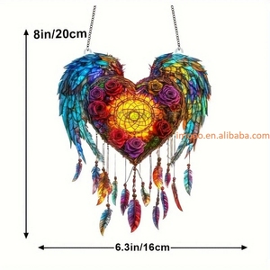 Precio <span class=keywords><strong>de</strong></span> fábrica ala atrapasueños 2D Arcrylics arte colgantes diamante pintura adornos pintura colgante para ventana <span class=keywords><strong>de</strong></span> pared - Product Image 5