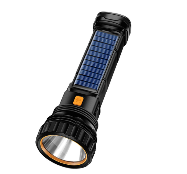 LED Strong Light Solar Flashlight USB Rechargeable Portable Small Flashlight Outdoor ultra Bright Emergency Light