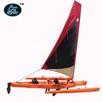Voilier Trimaran U-boat de Haute Qualité en HDPE avec Pédalier et Rame, Résistant aux UV pour Utilisation Océanique, 2 Personnes, >4m, Garantie 2 Ans