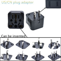Adaptateur de prise d'alimentation de voyage EU/UK/AU/IN/CN/CN vers USA/CN 2 broches 10A 250V certification CE adaptateur de prise universel USA