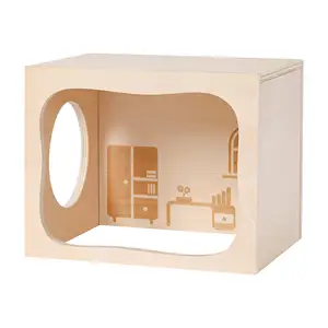 Pets Tunnel Exploring Toys Secret Peep Shed Wooden Hamster House For Dwarf Hamsters, Syrian Hamsters, Gerbils