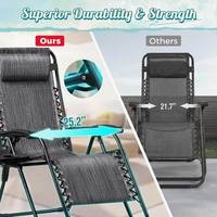 Chaise longue d'extérieur moderne à cadre en fer, légère, pliable, réglable, zéro gravité, pour chambre à coucher – Meilleure vente