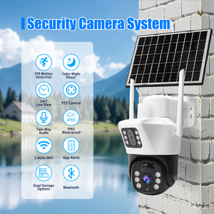 4MP 2K HD 10x Zoom không dây ngoài trời năng lượng mặt trời Powered an ninh ip con người theo dõi 8MP ống kính kép CCTV năng lượng mặt trời PTZ máy ảnh - Product Image 2