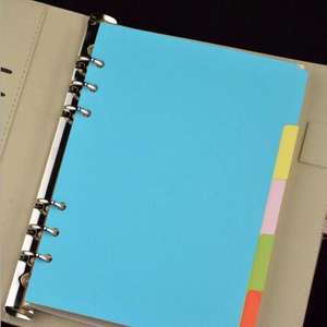 Doki-séparateur A5 à 5 lettres en trois faces, classeur avec plaques multicolores, articles de maison, couleur noir et blanc, Kraft - Product Image 6