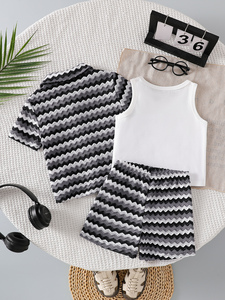 Nouvel ensemble de vêtements mixtes trois pièces, Robe Ting et Sheining, Vêtements pour enfants en gros - Product Image 2