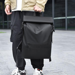 Sac à dos d'étudiant pour homme en polyester personnalisé, imperméable, pour ordinateur portable, sac à dos scolaire quotidien, sac à dos à enroulement pour le collège - Product Image 4