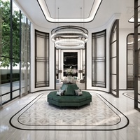 Lustres ronds surdimensionnés en cristal sur mesure pour la décoration intérieure de villas, escaliers, salles de banquet, halls d'hôtels et plafonds hauts à LED