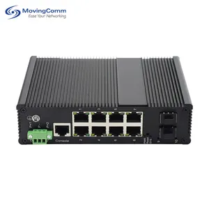 Factory Price Gigabit Industrial 10 Port Poe Switch 24V L2 Managed 8*10/100/1000Mbps Rj45 Poe Port With 2G Sfp Uplink