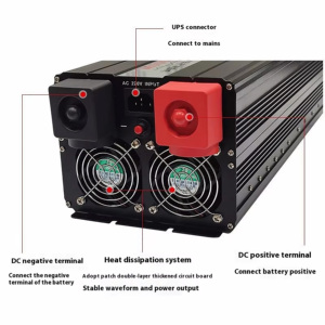 Generador Portátil de Onda Sinusoidal de 48V 3000W para Campamentos, Picnics y Emergencias al Aire Libre, Convierte 48V a 110V 220V para Uso Doméstico, Compresores HJ-UPS-4 - Product Image 5