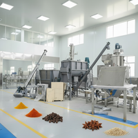 Ligne de production et d'emballage de machines pour le mélange, le remplissage et le conditionnement de poudre de protéines de lactosérum et d'avoine instantanée