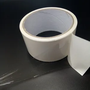 백색 종이 명확한 투명한 두 배 편들어진 접착성 이동 테이프