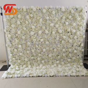 Mur de fleurs artificielles en tissu, roses blanches, pour mariage, événements et fêtes - Offre spéciale - Product Image 3