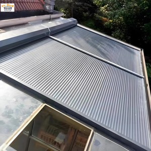 Điện tán có thể thu vào mái hiên phòng mặt trời phòng kính cách nhiệt Kem chống nắng hợp kim nhôm cán màn trập Con lăn mù - Product Image 4