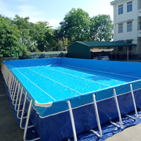 Piscine gonflable Thuy Linh avec garantie de 3 ans, portable, installation facile, fabriquée au Vietnam, garantissant un transport sûr, en PVC.