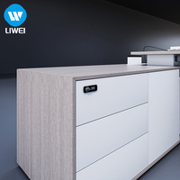 Bureau de direction en L moderne à prix d'usine avec armoire latérale en bois ergonomique pour manager, directeur, PDG, patron