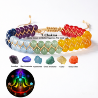 Bracelet Chakra Bohème - Bracelet en pierres énergétiques turquoise, aquamarine, agate rouge et améthyste pour le yoga, cadeau OEM
