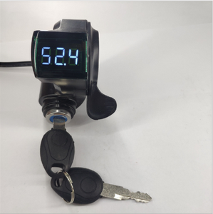 Accélérateur à doigt/<span class=keywords><strong>pouce</strong></span> 12-100v + Affichage numérique + Verrouillage/clé pour pièces <span class=keywords><strong>de</strong></span> vélo électrique, scooter, VTT, tricycle, voltmètre <span class=keywords><strong>de</strong></span> batterie - Product Image 4