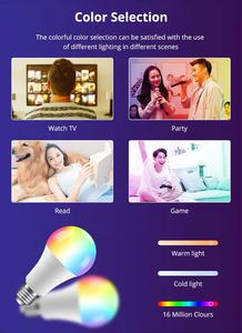 <span class=keywords><strong>Ampoule</strong></span> connectée Matter Wi-Fi 9W 10W 12W RGB RGBCW RGBCT E26 E27 B22 compatible <span class=keywords><strong>HomeKit</strong></span> Alexa Google Home - Product Image 6