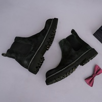 Bottes Chelsea en cuir de cheval élastiques mi-mollet pour hommes, grandes tailles, avec semelle épaisse en caoutchouc, élégantes, décontractées, prêtes pour le travail, chaudes