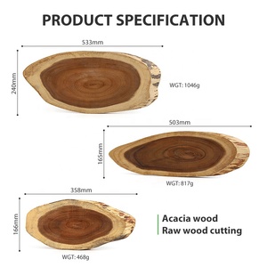 <span class=keywords><strong>Planche</strong></span> de service en bois <span class=keywords><strong>brut</strong></span> naturel et organique <span class=keywords><strong>planche</strong></span> à découper en bois d'écorce d'arbre d'<span class=keywords><strong>acacia</strong></span> - Product Image 5