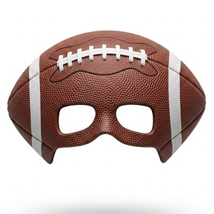 Masque de football pour fans de sport, accessoire de costume en latex confortable pour les fêtes de match et les événements de cosplay - Product Image 1