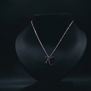 Collier Pendentif Lettre K Personnalisé Hiphop en Argent 925 avec Diamant de Laboratoire Breloque Initiale Bijou Unisexe Style Urbain Certifié IGI Or - Product Image 4
