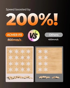 Graveur laser de haute précision ACMER P3 48W 24W, machine de découpe de bureau DIY pour le marquage du bois, du métal, de l'acrylique, du cuir, de la pierre, du papier et du MDF - Product Image 5