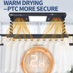 Support de plafond électrique compact et innovant contrôlé par l'application Tuya Séchoir à linge intelligent pour usage domestique Produit pour la maison intelligente - Product Image 2