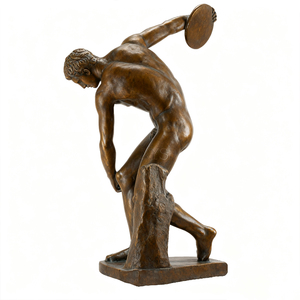Outdoor Garden Home Decoration Ancient Greek Bronze Nude Black Man Thrower Sculpture Statue Life-Size Modern Plastic Custom - Product Image 2
