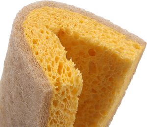 NUEVA Esponja Ecológica para Lavar Platos, Fibra de Coco + Esponja de Celulosa, Alta Absorción de Agua, Forma Rectangular - Product Image 3
