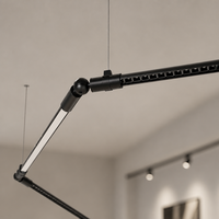 Luminaire suspendu géométrique DGLUX DIY pour restaurant, café, bureau, salle d'exposition, lampe suspendue linéaire personnalisée, rotative à 360 degrés
