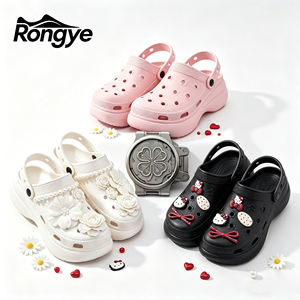 Zuecos de Plataforma EVA para Mujer <span class=keywords><strong>con</strong></span> Adornos Decorativos, Ligeros, Antideslizantes, Transpirables, Calzado Casual Fácil de Poner - Product Image 4