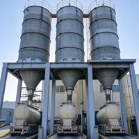 Silo à chaux boulonné pour usine de concentration de minerai avec convoyeur de déchargement à vis à double fond et station de ensachage robuste pour tonnes