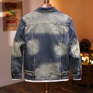 Proveedor Mayorista de Chaquetas de Mezclilla Azul para Hombre, con Botones al Frente, Bolsillos con Parches, Ropa Casual, de Trabajo y para el Día a Día - Product Image 4